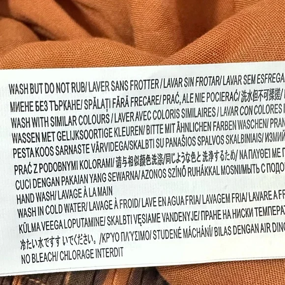 MINKPINK Women's Medium Finley Maxi Halter Dress Orange Brown Floral 55” Long - Picture 11 of 15